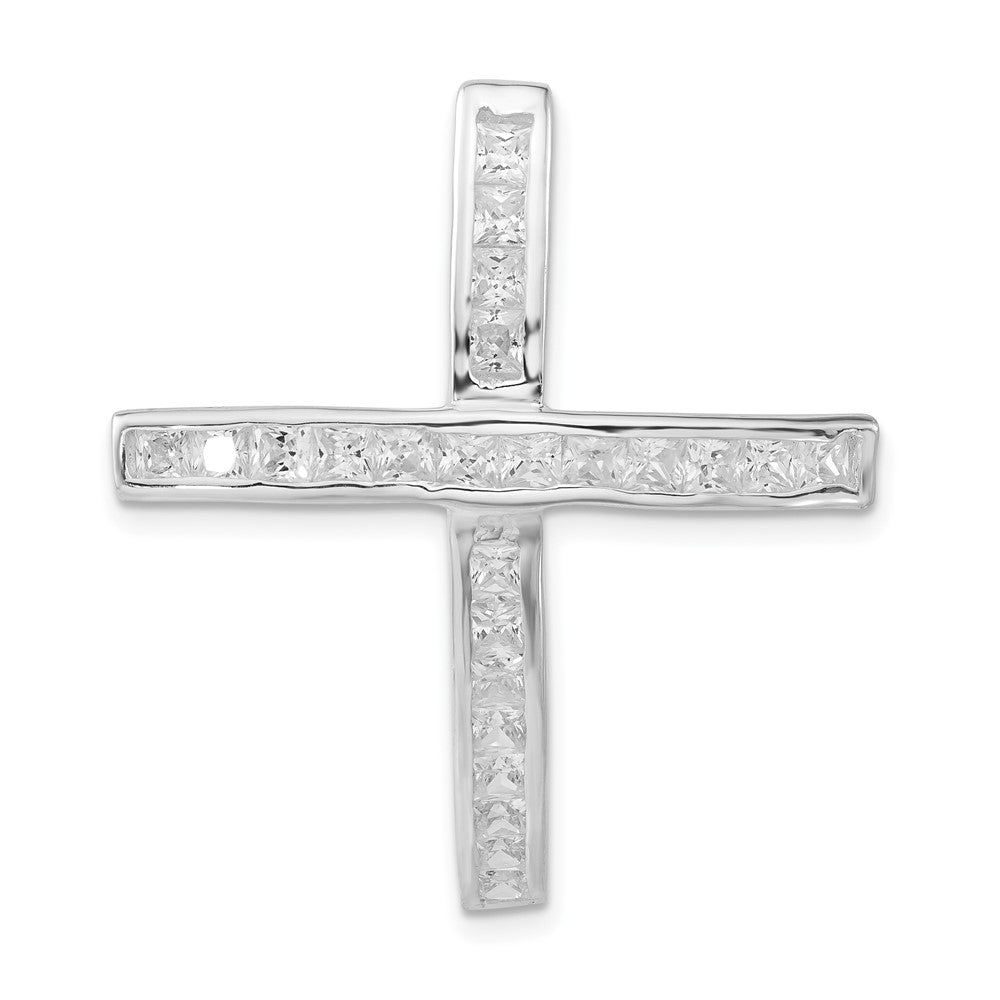 Sterlingsilber Zirkonia Kreuz Anhänger
