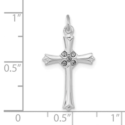 Sterlingsilber Zirkonia Kreuz Anhänger