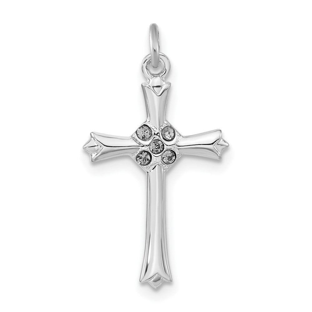 Sterlingsilber Zirkonia Kreuz Anhänger