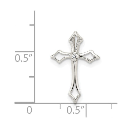 Sterlingsilber Zirkonia Kreuz Charm