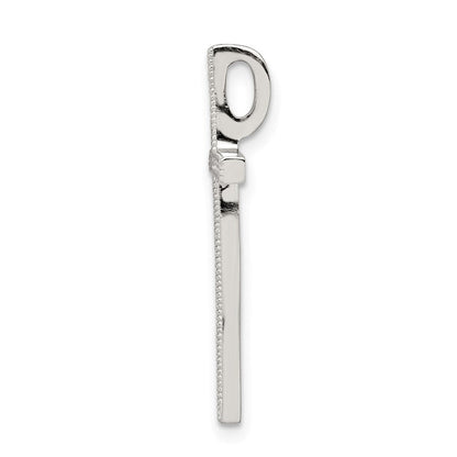 Sterlingsilber Rhodiniert Mikro Pavé Kreuz Anhänger
