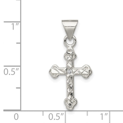 Sterlingsilber Kreuz mit Zirkonia Anhänger