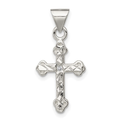 Sterlingsilber Kreuz mit Zirkonia Anhänger
