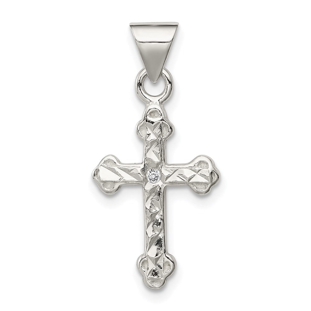 Sterlingsilber Kreuz mit Zirkonia Anhänger