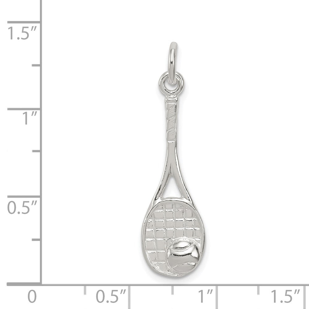 Sterlingsilber Tennis Schläger Charm
