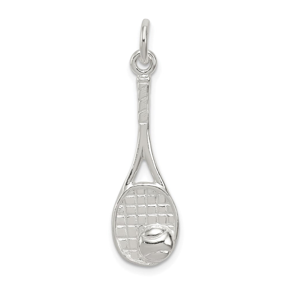 Sterlingsilber Tennis Schläger Charm