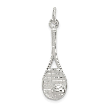 Sterlingsilber Tennis Schläger Charm