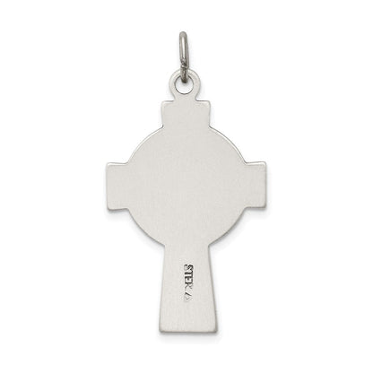 Sterlingsilber Antikisiert Satiniert Irish Kruzifix Kreuz Anhänger
