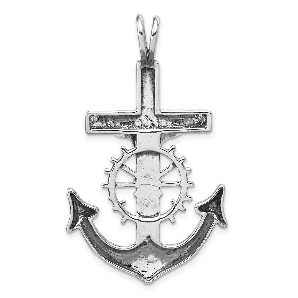 Sterlingsilber Antikisiert Marine Kruzifix Charm