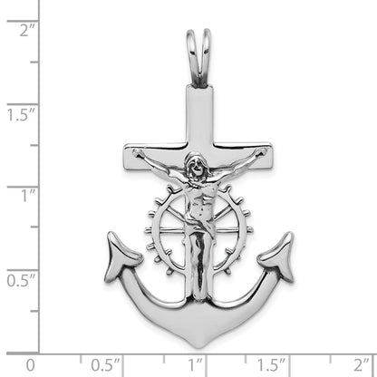 Sterlingsilber Antikisiert Marine Kruzifix Charm