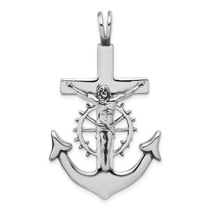 Sterlingsilber Antikisiert Marine Kruzifix Charm