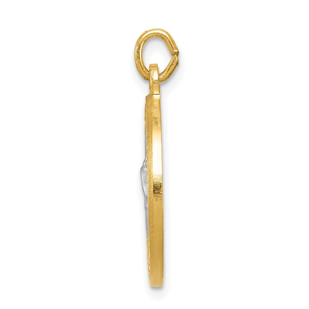 Sterlingsilber Rhodiniert & Vergoldet St. Christopher Medaille