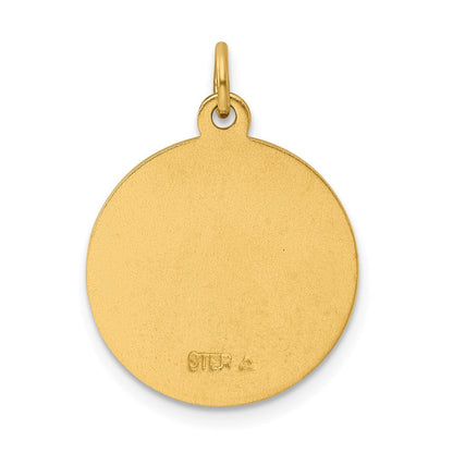 Sterlingsilber Rhodiniert & Vergoldet St. Christopher Medaille