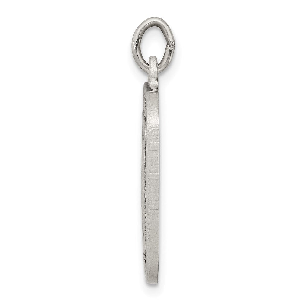 Sterlingsilber Antikisiert Quadratisch St. Christopher Medaille Anhänger