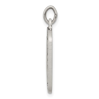 Sterlingsilber Antikisiert Quadratisch St. Christopher Medaille Anhänger