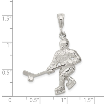 Sterlingsilber Hockey Player Charm