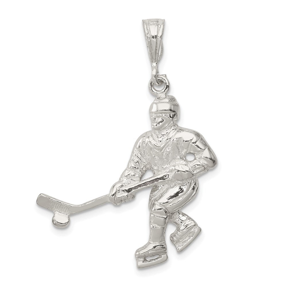 Sterlingsilber Hockey Player Charm