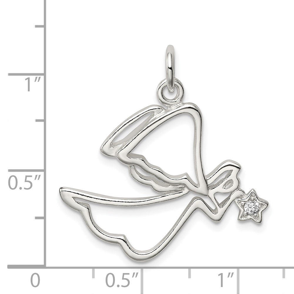 Sterlingsilber Zirkonia Engel Anhänger