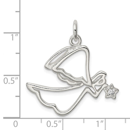 Sterlingsilber Zirkonia Engel Anhänger