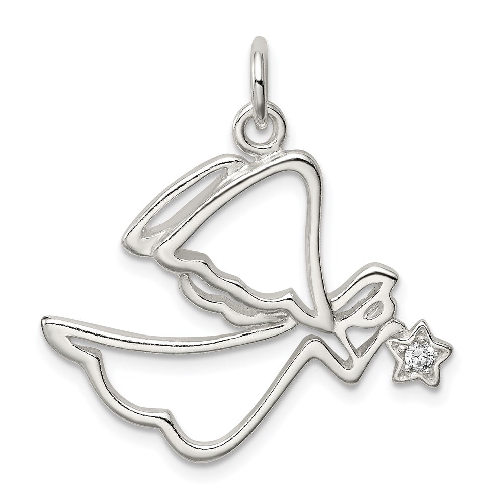 Sterlingsilber Zirkonia Engel Anhänger