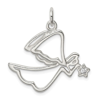 Sterlingsilber Zirkonia Engel Anhänger