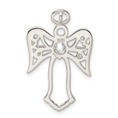 Sterlingsilber Zirkonia Engel Anhänger