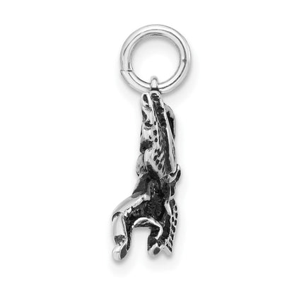 Sterlingsilber Poliert & Antikisiert Cupid Charm