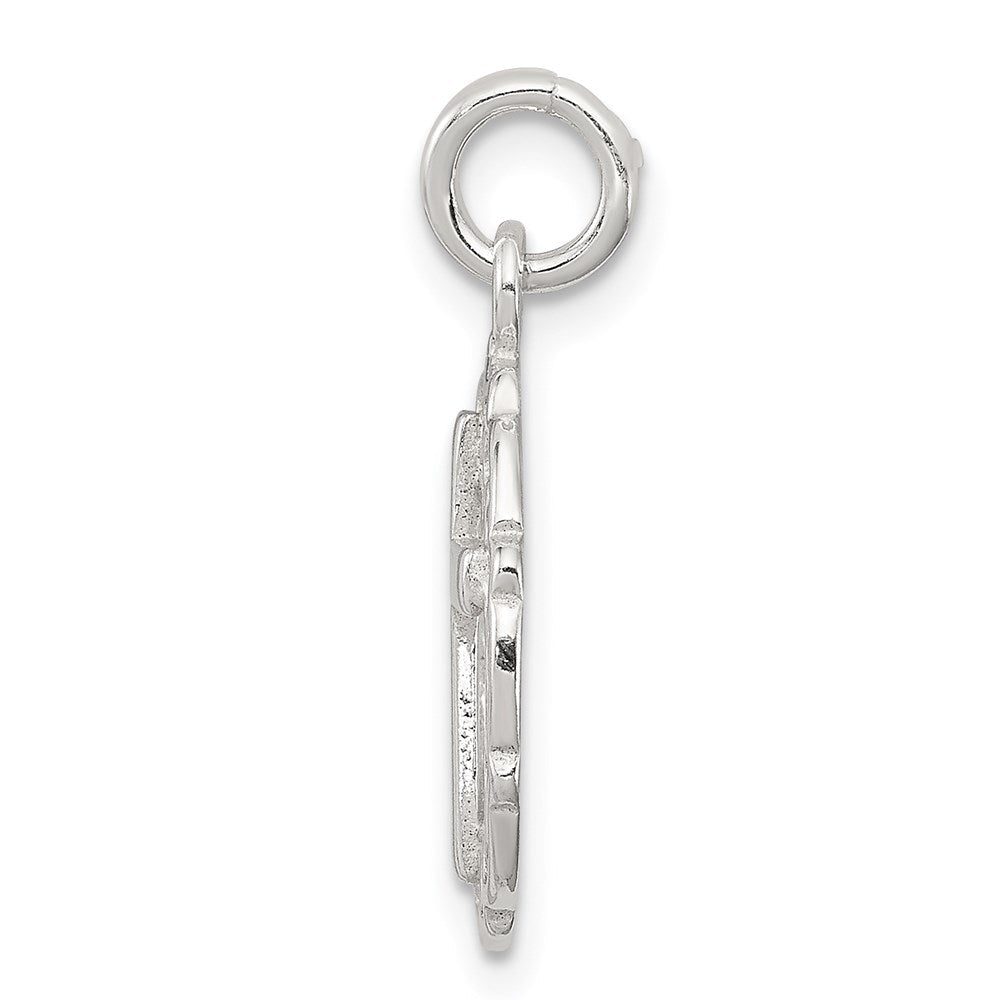 Sterlingsilber Kreis & Kreuz Anhänger