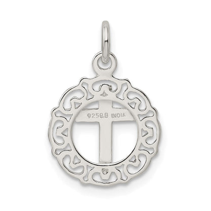 Sterlingsilber Kreis & Kreuz Anhänger