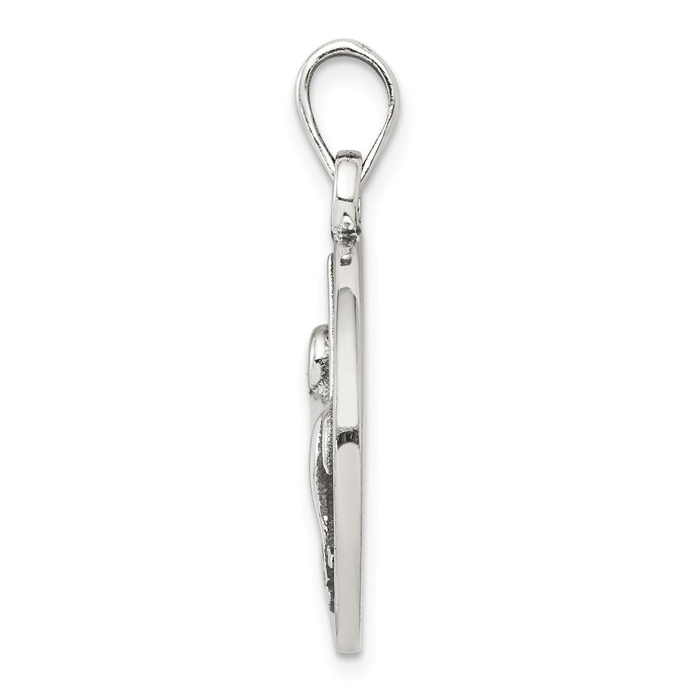Sterlingsilber Poliert Antik Finish Aries Horoscope Tierkreis Anhänger