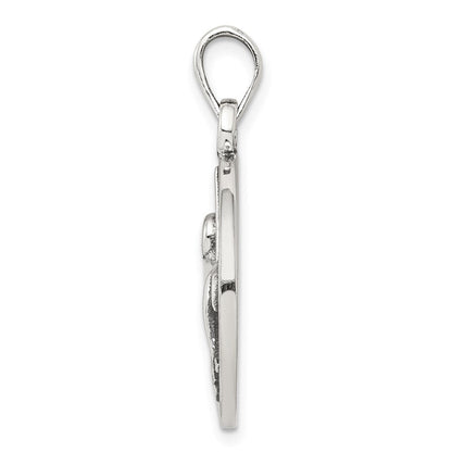 Sterlingsilber Poliert Antik Finish Aries Horoscope Tierkreis Anhänger