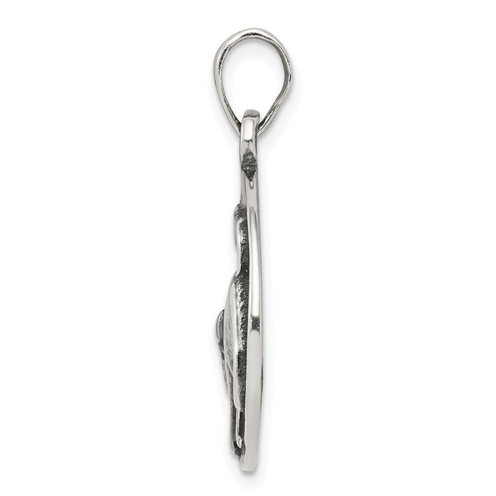 Sterlingsilber Poliert Antik Finish Taurus Horoscope Tierkreis Anhänger