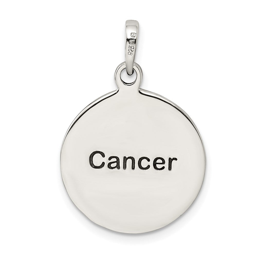 Sterlingsilber Poliert Antik Finish Cancer Horoscope Tierkreis Anhänger