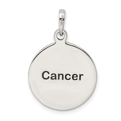 Sterlingsilber Poliert Antik Finish Cancer Horoscope Tierkreis Anhänger