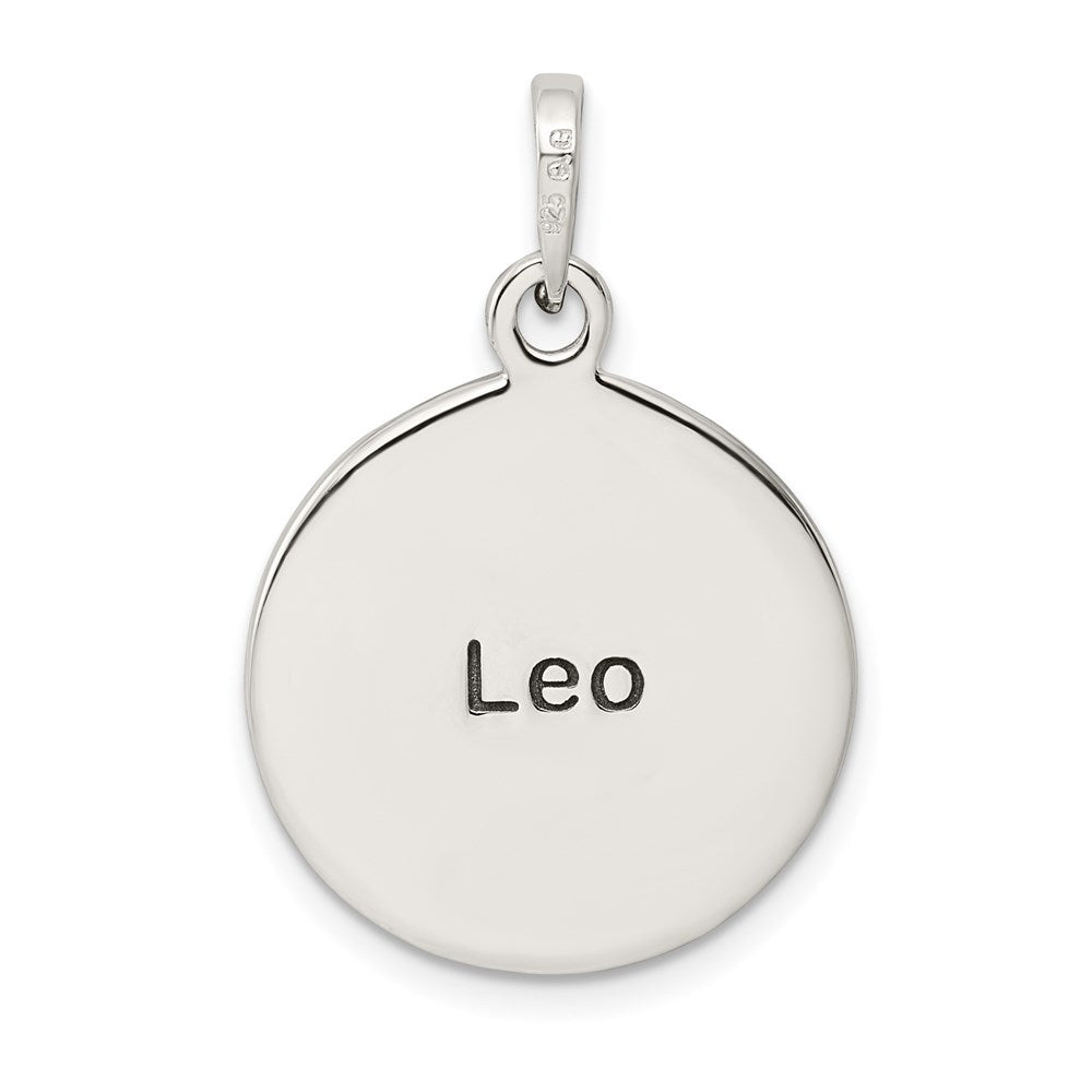 Sterlingsilber Poliert Antik Finish Leo Horoscope Tierkreis Anhänger