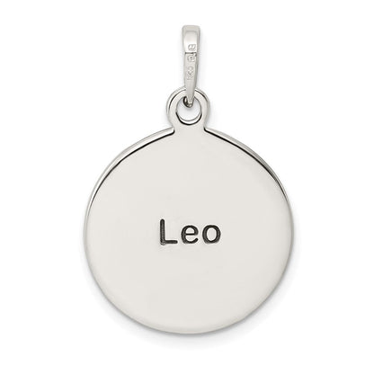 Sterlingsilber Poliert Antik Finish Leo Horoscope Tierkreis Anhänger
