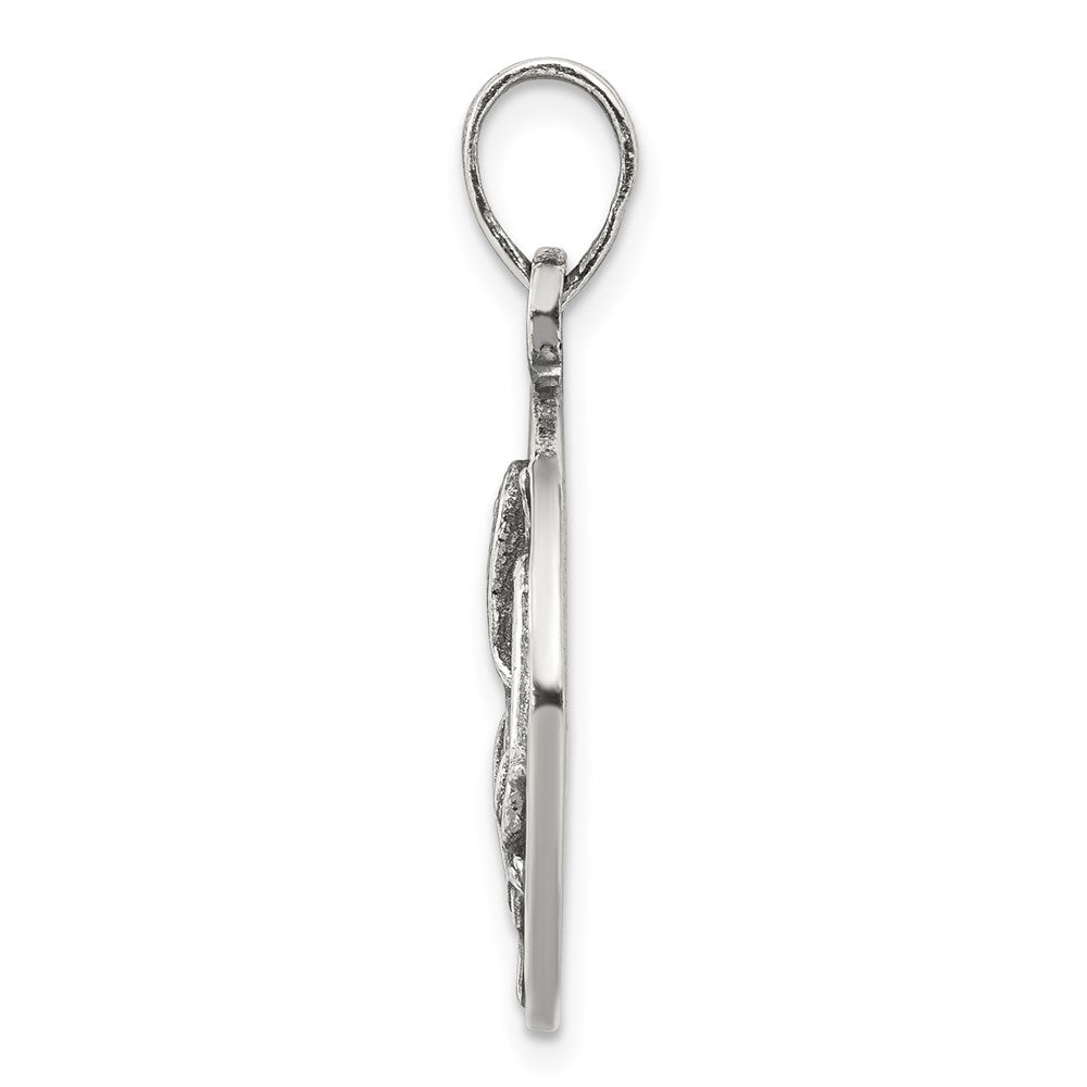Sterlingsilber Poliert Antik Finish Virgo Horoscope Tierkreis Anhänger
