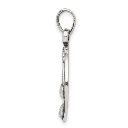 Sterlingsilber Poliert Antik Finish Libra Horoscope Tierkreis Anhänger