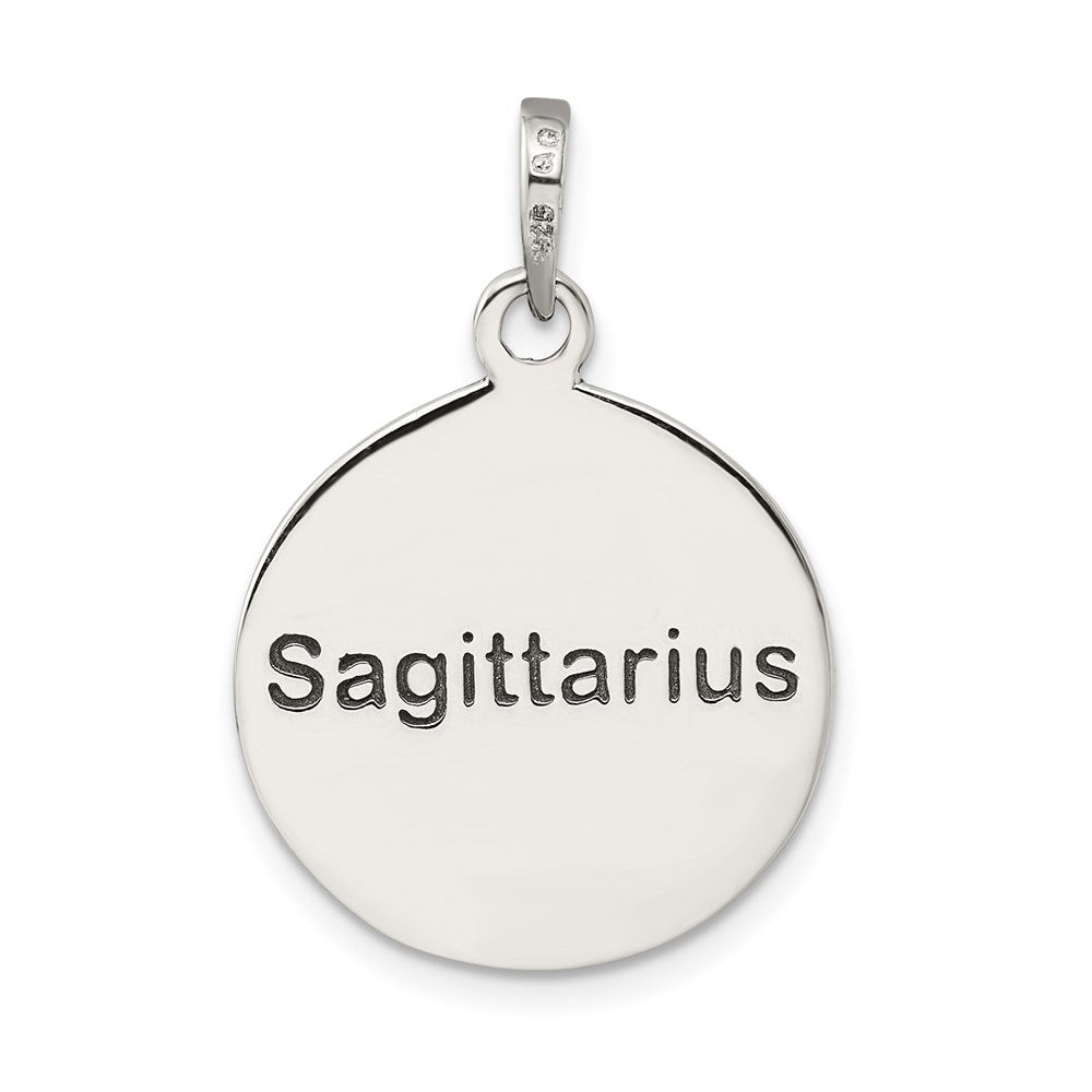 Sterlingsilber Poliert Antik Finish Sagittarius Horoscope Tierkreis Pendan