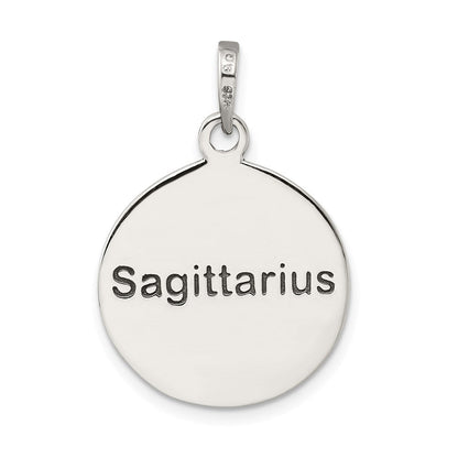Sterlingsilber Poliert Antik Finish Sagittarius Horoscope Tierkreis Pendan