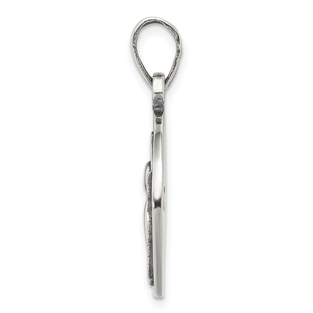 Sterlingsilber Poliert Antik Finish Capricorn Horoscope Tierkreis Anhänger