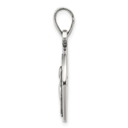 Sterlingsilber Poliert Antik Finish Capricorn Horoscope Tierkreis Anhänger