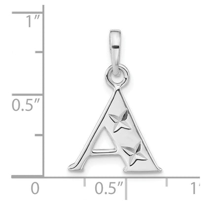 Sterlingsilber Poliert Diamantiert Initiale A Anhänger
