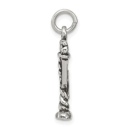 Sterlingsilber Antikisiert Menorah Charm