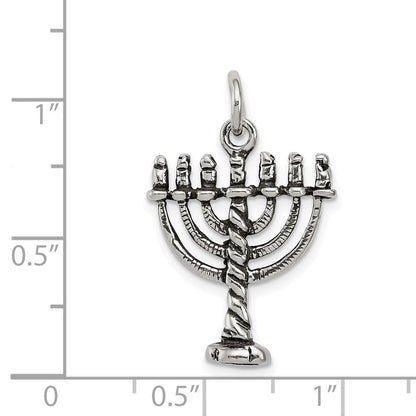 Sterlingsilber Antikisiert Menorah Charm