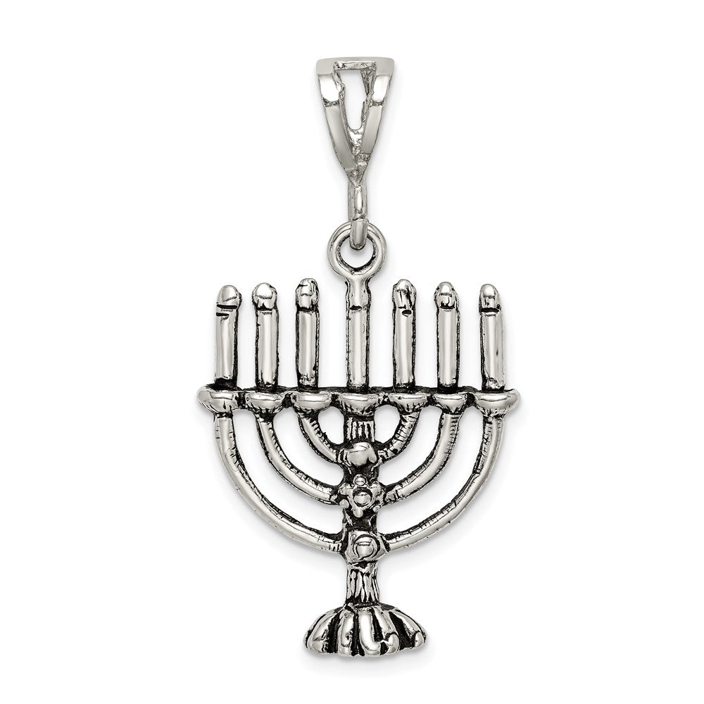 Sterlingsilber Antikisiert Menorah Charm