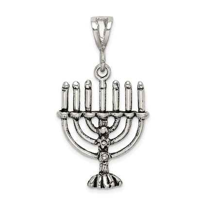 Sterlingsilber Antikisiert Menorah Charm