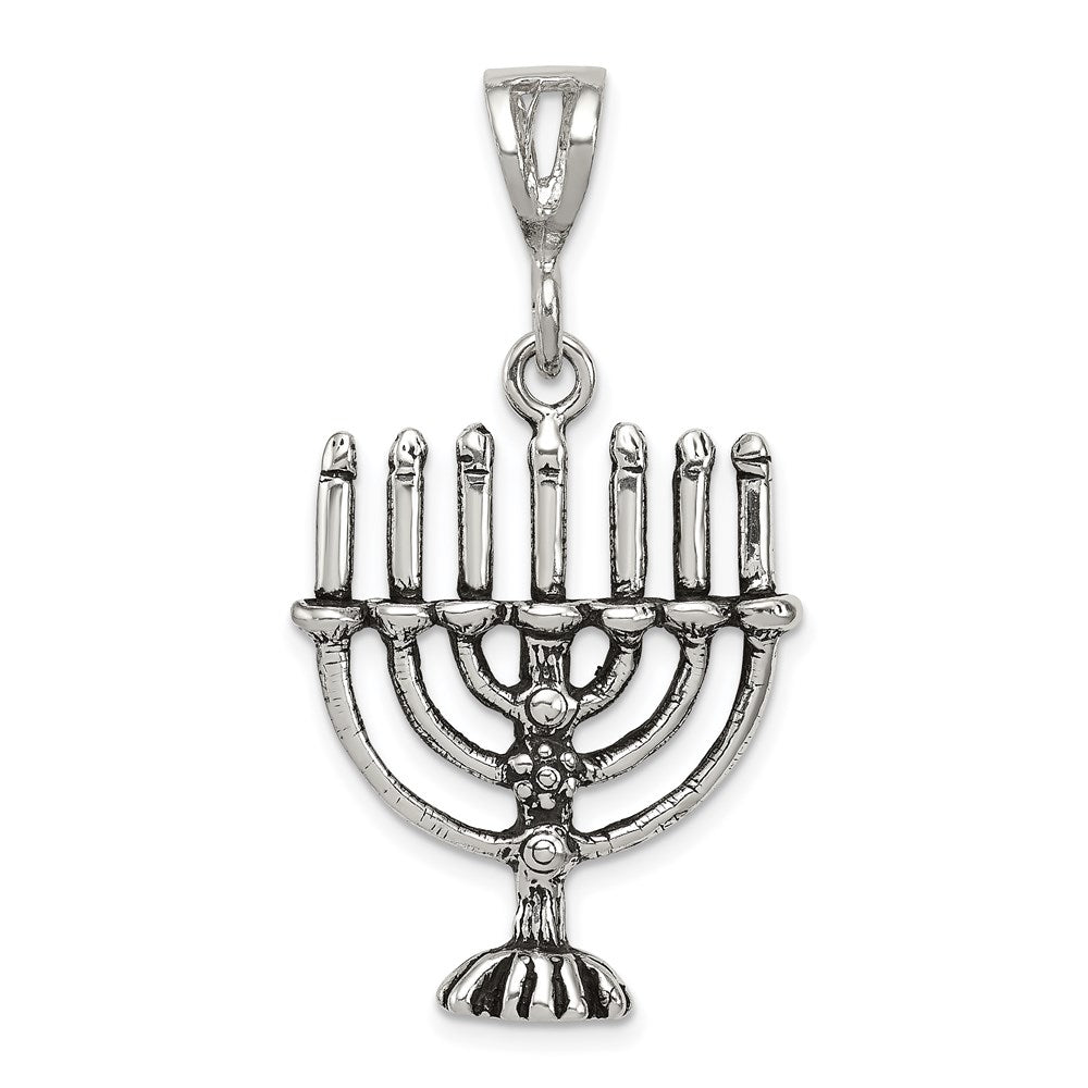 Sterlingsilber Antikisiert Menorah Charm