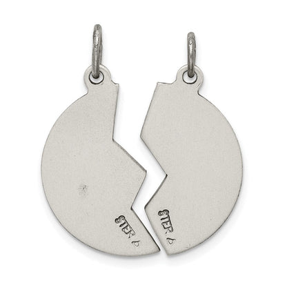 Sterlingsilber Satiniert Antikisiert 2-piece Mizpah Anhänger