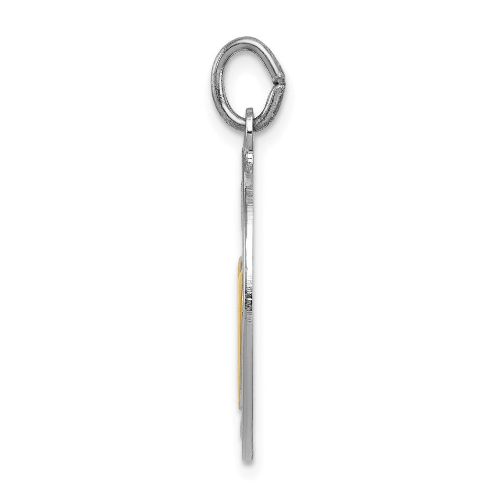 Sterlingsilber Rhodiniert & Vergoldet Poliert Mizpah 2-piece Pendan